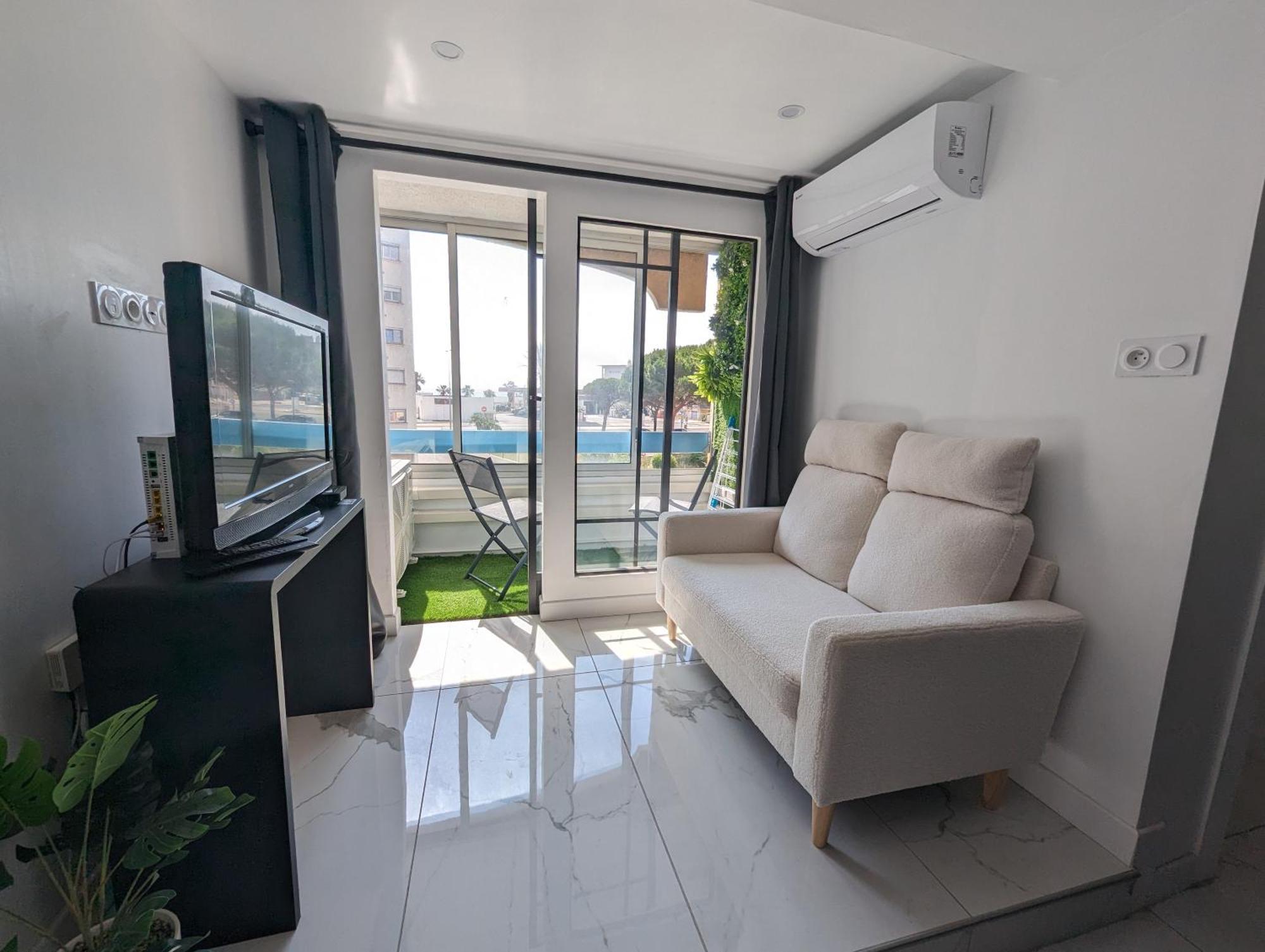 Appartement T2 Cabine, En Bord De Mer, Wifi Et Climatisation Saint-Cyprien  Buitenkant foto